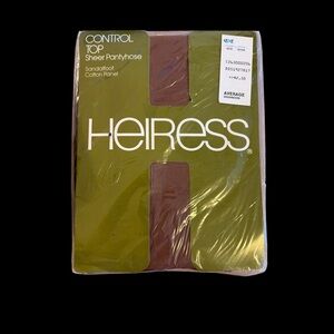 Heiress 80s Vintage Control Top Sheer Sandalfoot Pantyhose Highnoon Sz Average